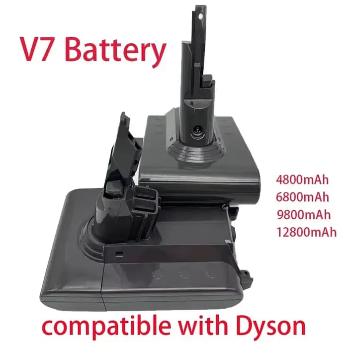 2025 nouveau modèle adapté à la batterie d'aspirateur Dyson série V7/SV11 21.6V 12800mAh accessoires