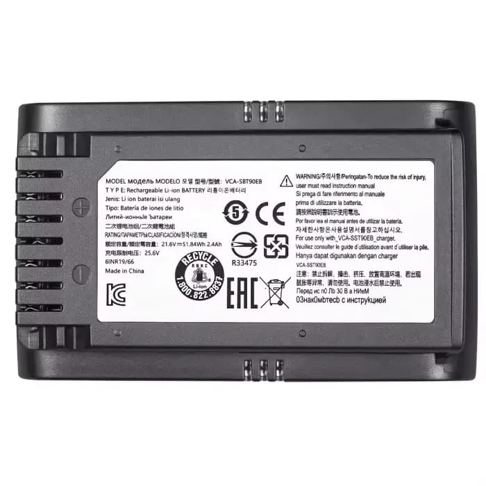 100% batterie de balayeuse originale VCA-SBT90 pour Samsung Vs9000 Jet90 Jet75 Jet90E