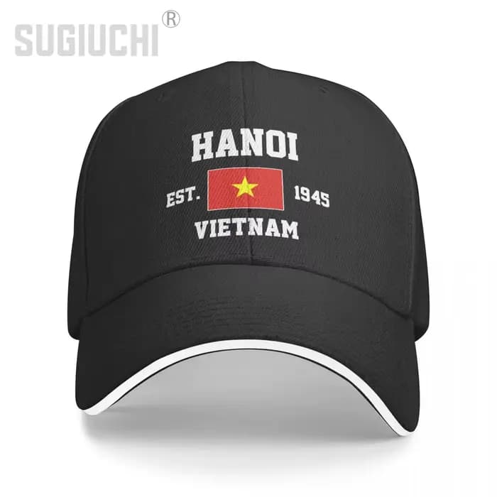 Casquette de baseball Vietnam EST.1945 Hanoi Capital pour hommes, femmes, unisexe, style Hip Hop, casquette sandwich, casquette snapback, chapeau de golf, pêche