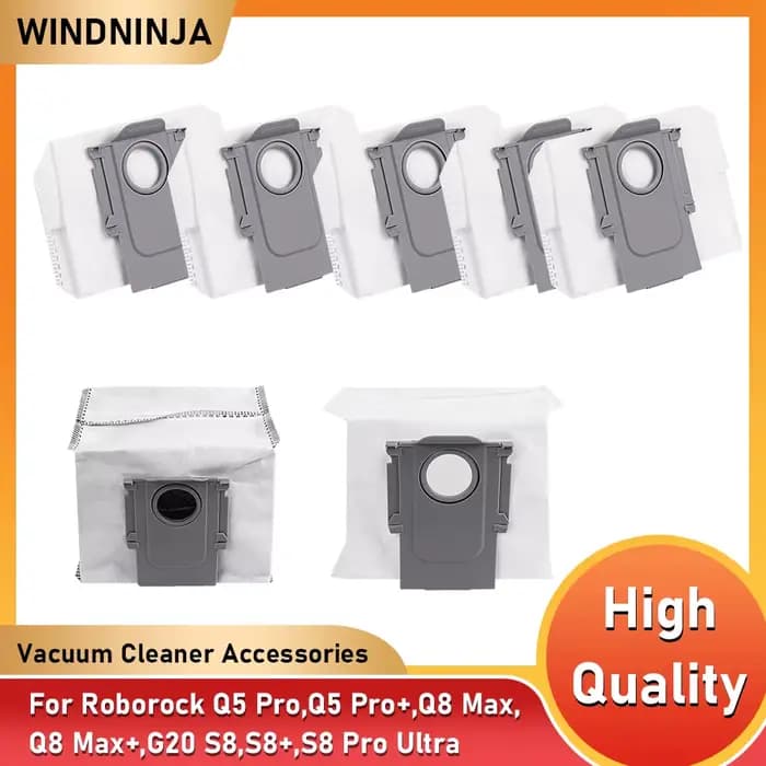Sac à poussière pour Roborock Q5 Pro/Q5 Pro +/Q8 Max/Q8 Max +/Q7 Max/G20/S8/S8 +/G10S PRO/G20/S7/S8/S7 MaxV Ultra/S7 Pro Ultra/S8 Pro Ultra
