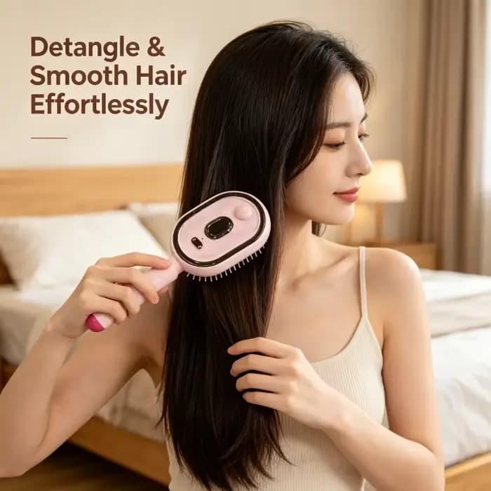 Brosse à cheveux électrique humide