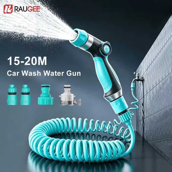 Pistolet de lavage de voiture haute pression avec tuyau télescopique de 15 à 20 mètres, nettoyeur haute pression, outil de lavage de voiture