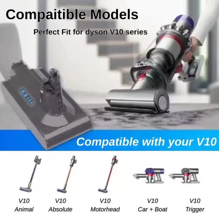 Ah For Dyson V10 Batterie de remplacement pour aspirateur