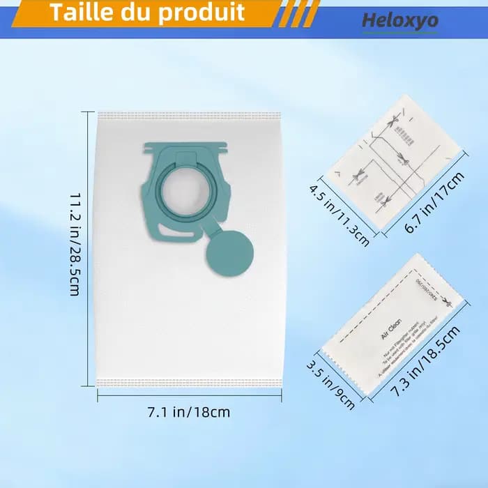 Sacs de rechange pour aspirateur HyClean Air TU