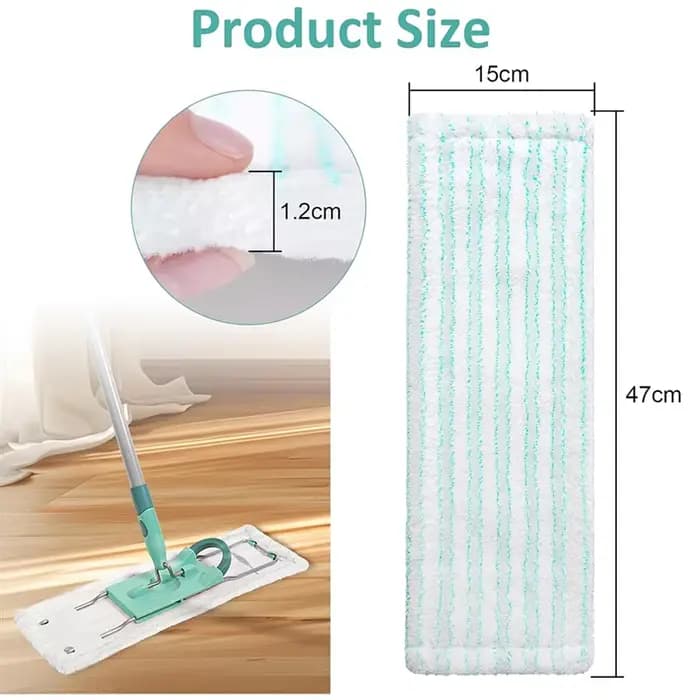 B82B-accessoires d'essuie-glace de sol, housse en tissu de vadrouille en microfibre de remplacement 3 pièces pour lingette de sol Leifheit