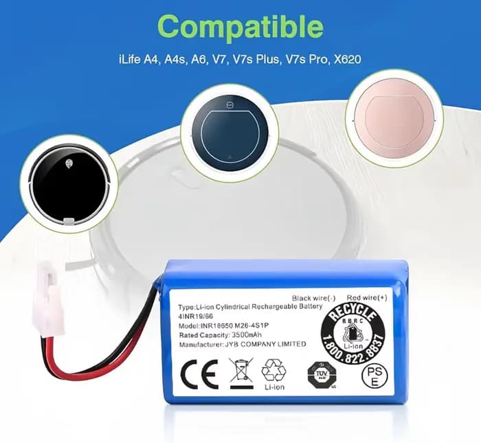 Nouvelle batterie de remplacement pour aspirateur Robot ILIFE A4