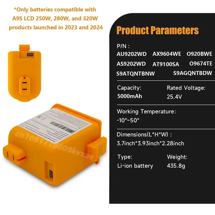 Batterie de remplacement pour aspirateur sans fil LG A9S