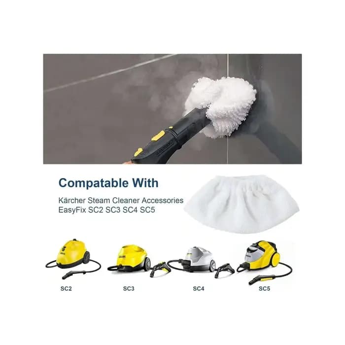 Housses en tissu microfibre compatibles avec la buse à main pour nettoyeur vapeur Karcher EasyFix SC1 SC2 SC3 SC4 SC5