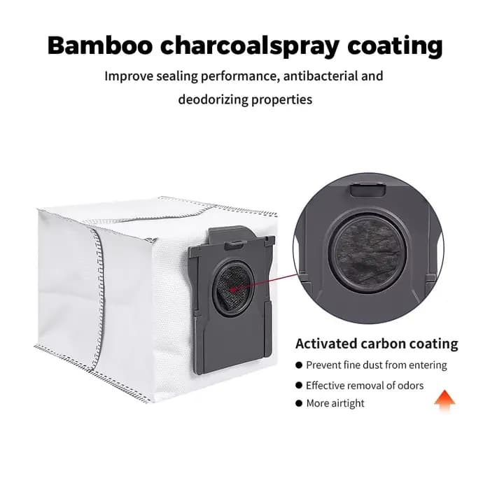 Sacs à poussière et chiffons de nettoyage pour robots aspirateurs Dreame X30/X40/X50 Ultra