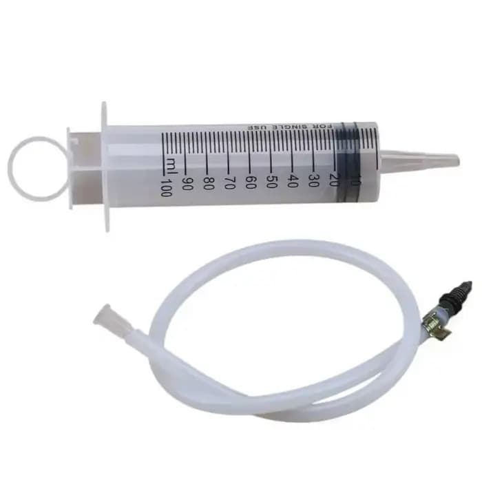 Kit d'outils de purge de frein de moto avec seringue 100 ml, extracteur de liquide de frein à disque hydraulique et outil de purge avec tuyau