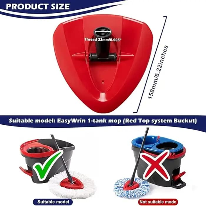 Tête de Base de remplacement pour vadrouille rotative Vileda EasyWring Turbo 2 en 1
