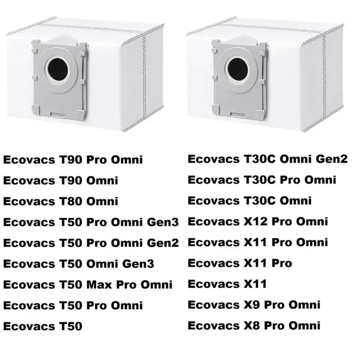 Sac à poussière T50 Pro Omni Gen3 pour aspirateur robot Ecovacs