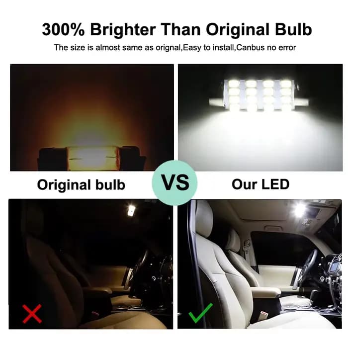 Accessoires de voiture pour Dacia Duster Sandero Jogger Lodgy Dokker Logan Spring Canbus dôme ​ Kit d'ampoule intérieure LED pour plaque d'immatriculation