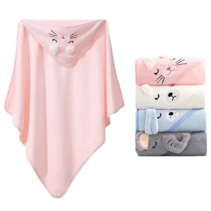 1 Serviette de bain pour bébé, serviette de bain animale, couverture pour bébé, articles de salle de bain