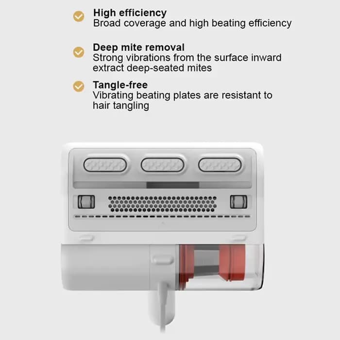 Aspirateur anti-acariens MIJIA, léger, compartiment à poussière visible, puissance d'aspiration cyclonique de 12 Kpa, aspirateurs à main pour lit, aspirateurs portatifs pour la maison