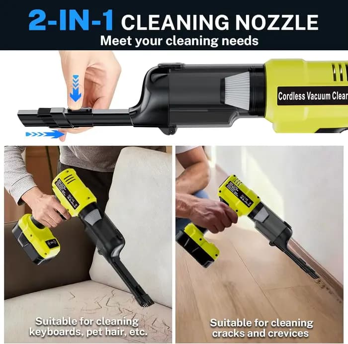 Aspirateur à main sans fil compatible avec les batteries Makita/Milwaukee/Dewalt/Bosch/Ryobi 18V