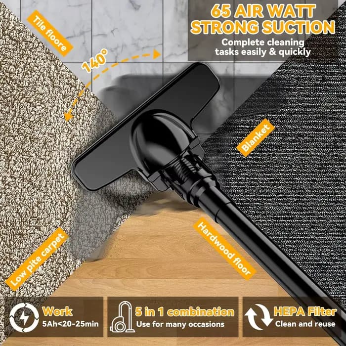 Aspirateur électrique à main 5 en 1 avec moteur puissant 400W