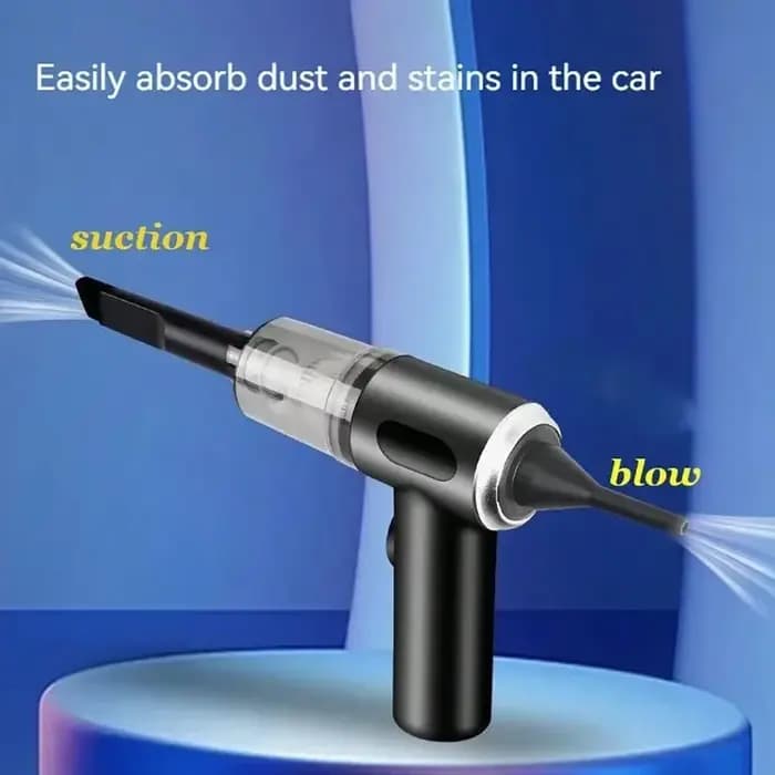 Aspirateur sans fil noir 120W, haute puissance, portable, double usage, pour le nettoyage de la maison et de la voiture, 1 pièce