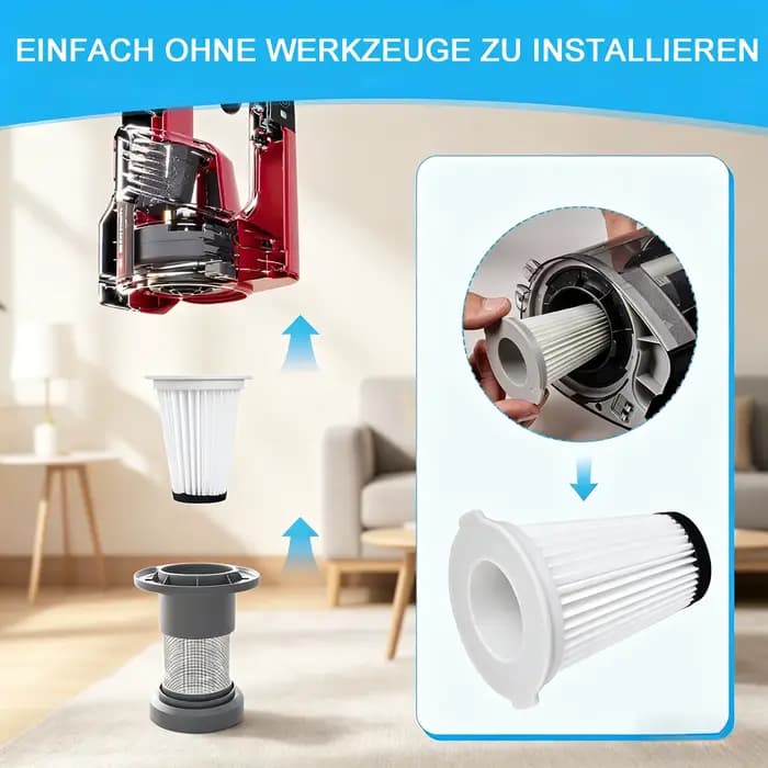 2 filtres pour aspirateur Einhell TE-SV 18 Li