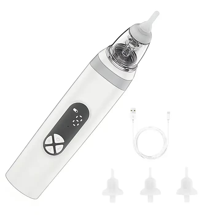 Aspirateur nasal électrique, 3 niveaux, lavable, silencieux, forte aspiration, aspirateur nasal électrique, nettoyeur nasal, dispositif d'aspiration nasale