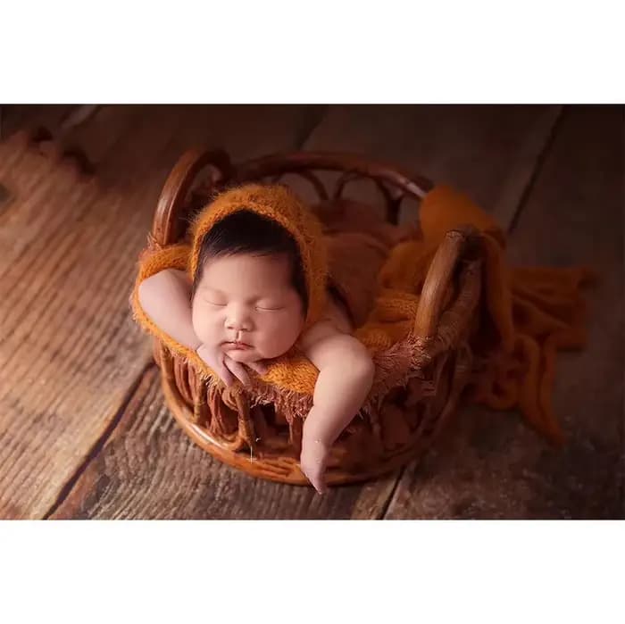 Mir en Rotin pour Bébé, Accessoires de Photographie, Chaise en Bambou, pour Nouveau-né