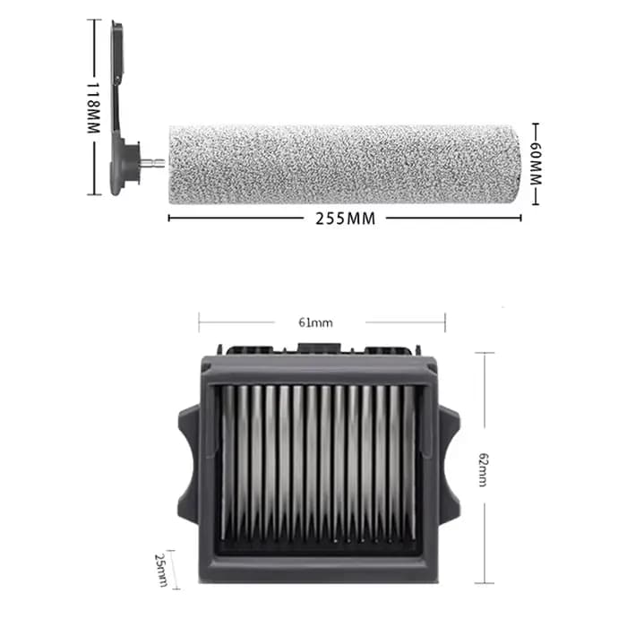 Brosse pour Tineco Floor One S6 Switch/S6 Stretch/S7 extensible sans fil humide sec aspirateur rouleau