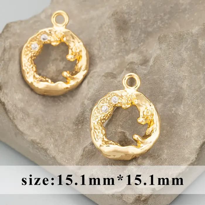 GUFEATHER MF03, accessoires de bijoux, plaqué or 18 carats, cuivre, sans nickel, fait à la main, breloques, fabrication de bijoux, pendentifs de bricolage, 6 pièces/lot