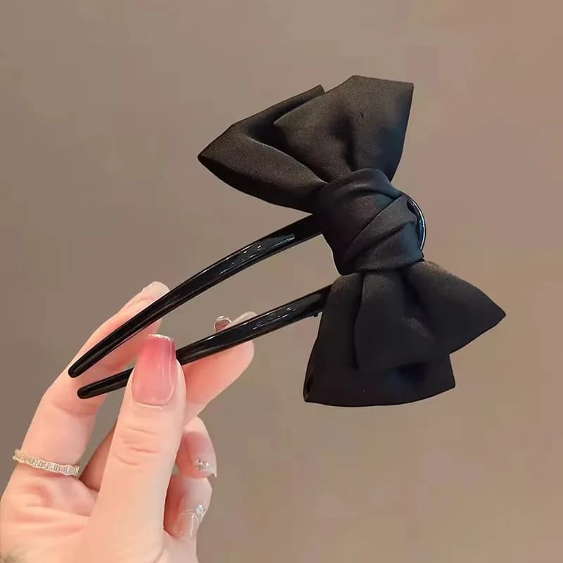 Pince à cheveux en forme de U avec nœud pour femmes, 1 pièce, accessoire d'usure quotidienne pour fi