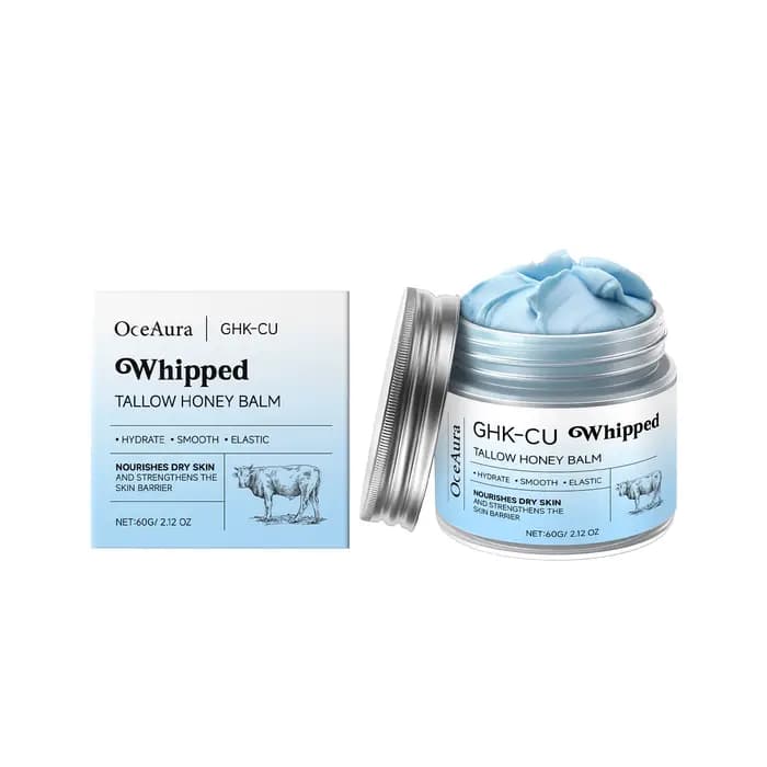 OceAura Baume corporel Tallow et miel pour une humidité profonde, nourrissant, non gras, adoucissant