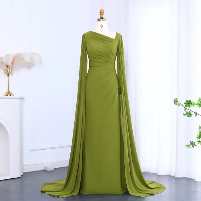 Sharon Said-Robe de Soirée Arabe en Mousseline de Soie pour Femme, Tenue de Mariage Personnalisée, M