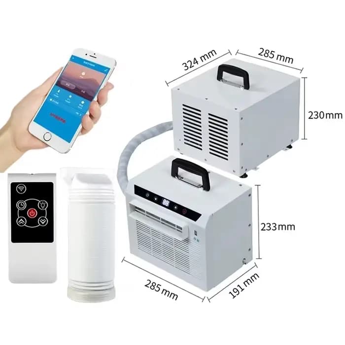 Climatiseur mobile portable pour voiture, maison, camping, tente, installation gratuite