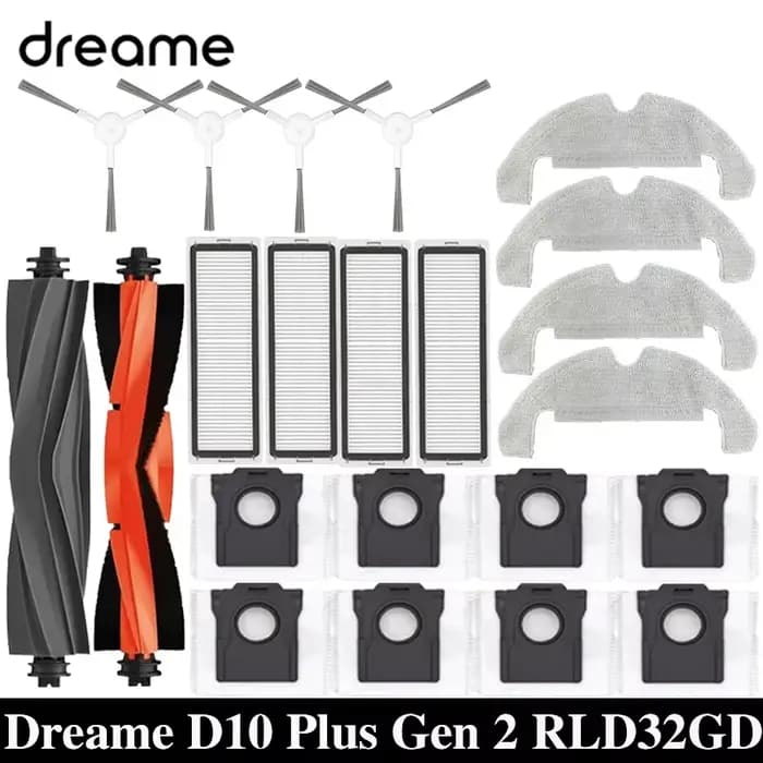 Dreame D10 Plus Gen 2 RLD32GD Robot aspirateur pièces de rechange consommables brosse latérale princ