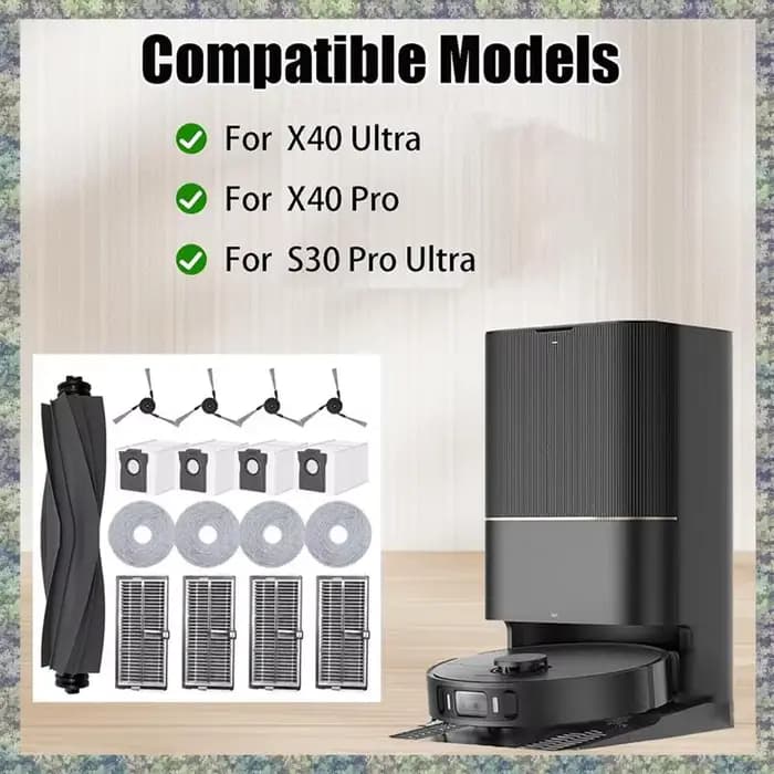 WON pour aspirateur Dreame X40 Ultra / X40 Pro / S30 Pro Ultra, brosse latérale principale, filtres