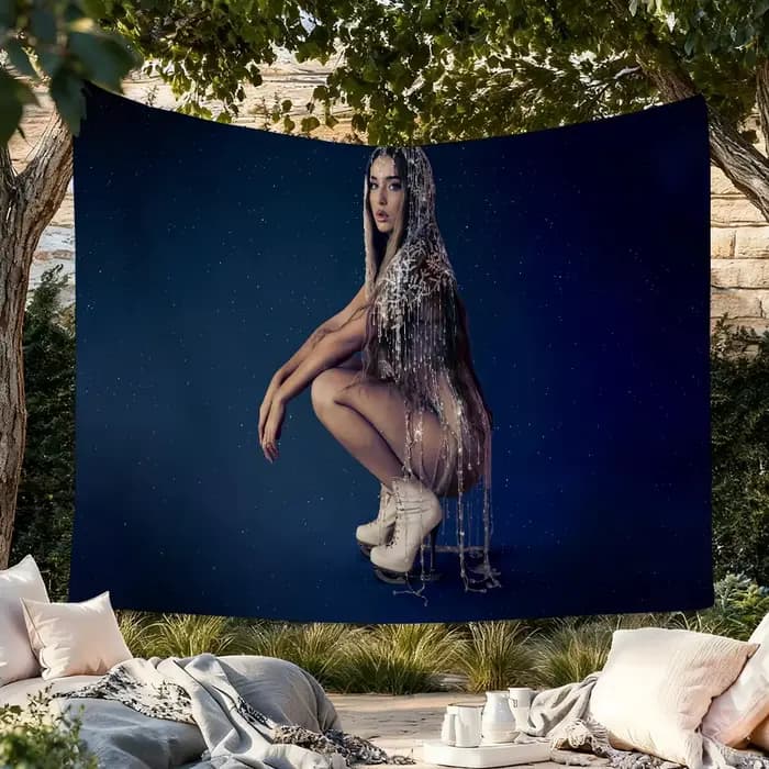 Drapeau musical Singer L-Lola indigo, pour camping, fête, pique-nique, studio, fond de stand, décora