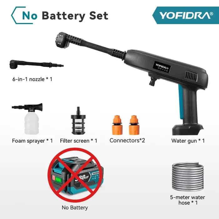 100BAR nettoyeur haute pression laveuse pistolet de pulvérisation 22L réservoir d'eau Portable outil