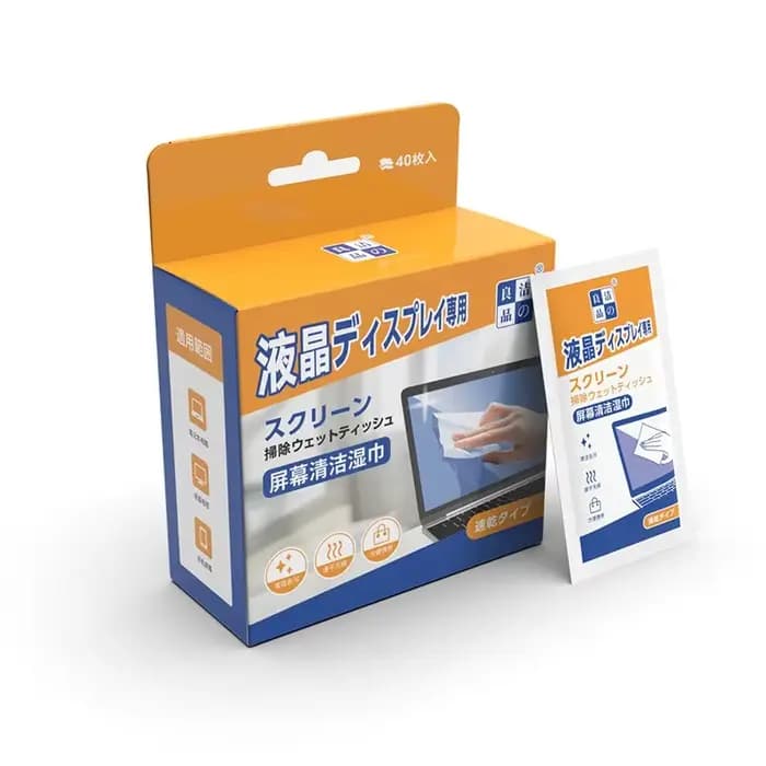 Paquet de 40 lingettes nettoyantes pour PC – Chiffons de nettoyage pour écrans secs et humides pour