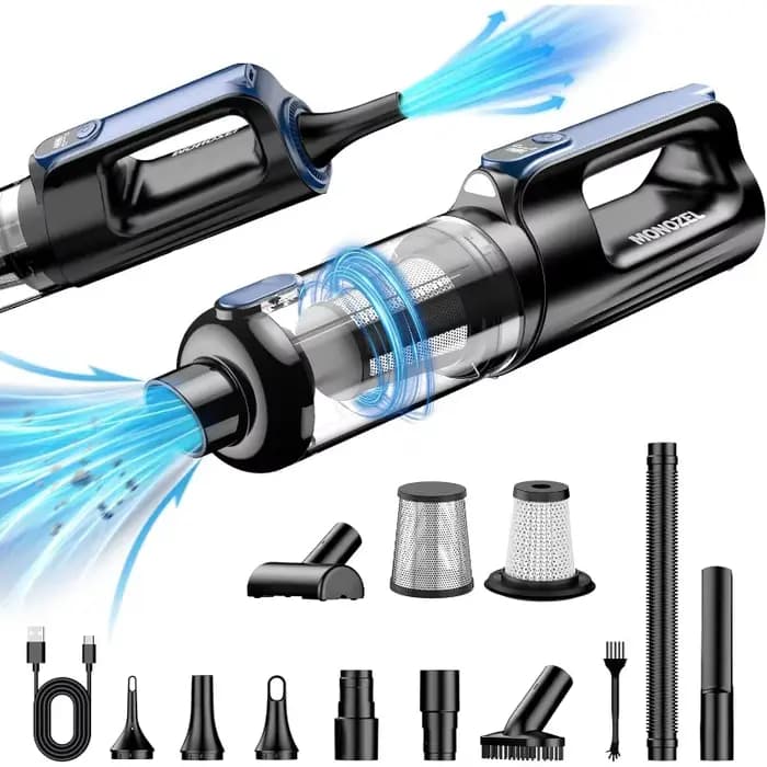Aspirateur de voiture Portable sans fil 18000Pa 2 en 1, plumeau d'air, aspirateur à main sans fil, f