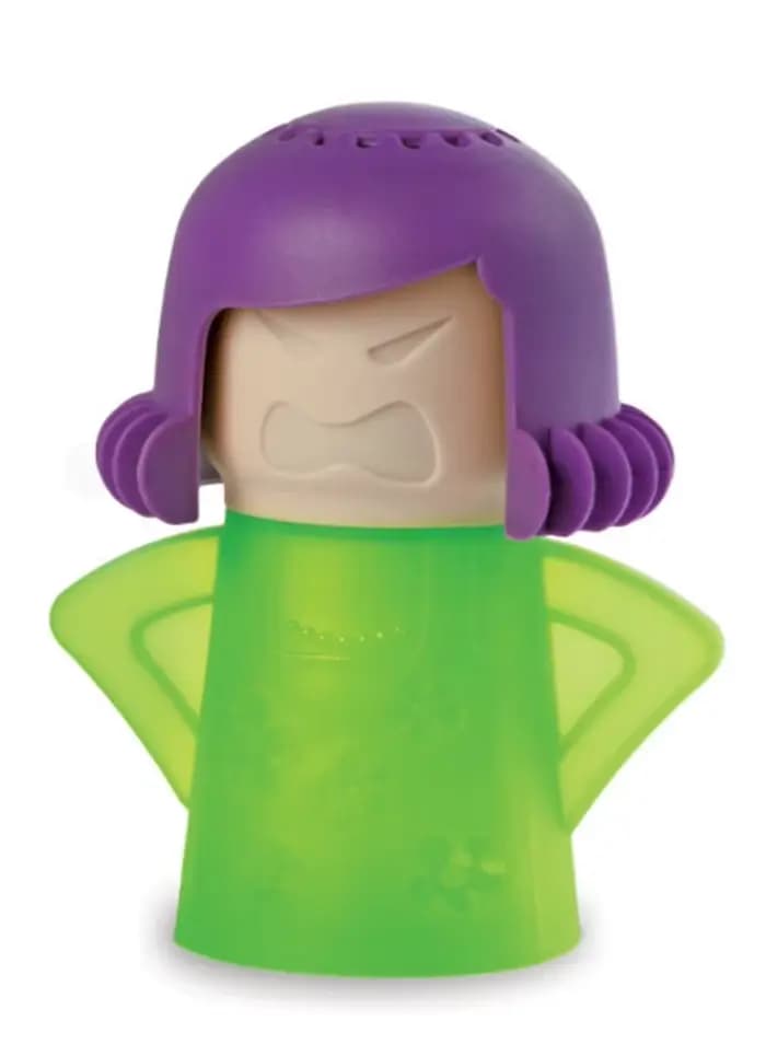 Angry Mom nettoyant à micro-ondes ajouter de l'eau ajouter du vinaigre nettoyage au micro-ondes, net