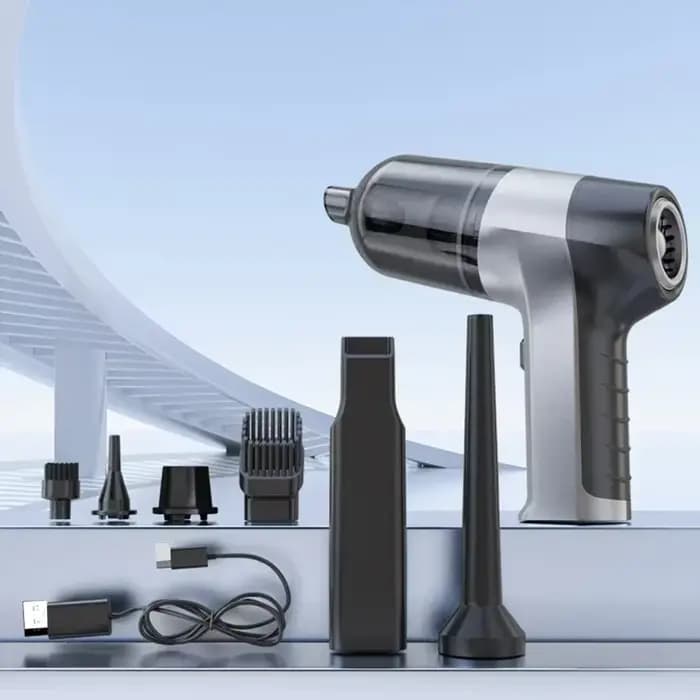 Aspirateur de voiture 4 en 1, sans fil, plumeau, pompe à vide portative pour la maison, nettoyeur de