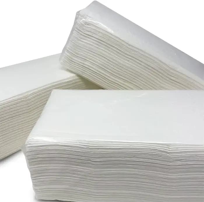 Serviettes en papier sec en tissu Zigzag | Double couche laminée | Pack de 3000 pièces