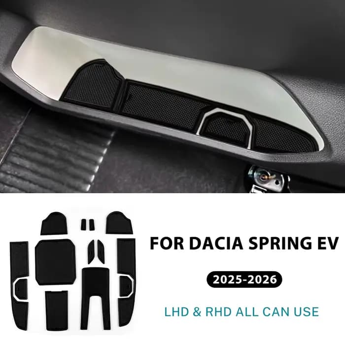 Tapis antidérapant pour fentes de porte de voiture Dacia Spring Electric EV 2025 2026 2027 - Accesso