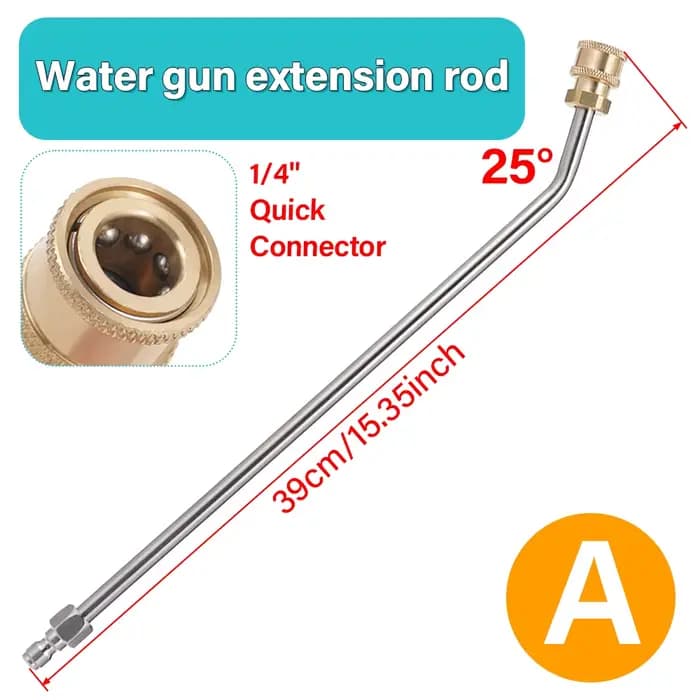 Lance d'extension pour nettoyeur haute pression, raccord rapide 1/4 pouce, acier inoxydable, laiton,