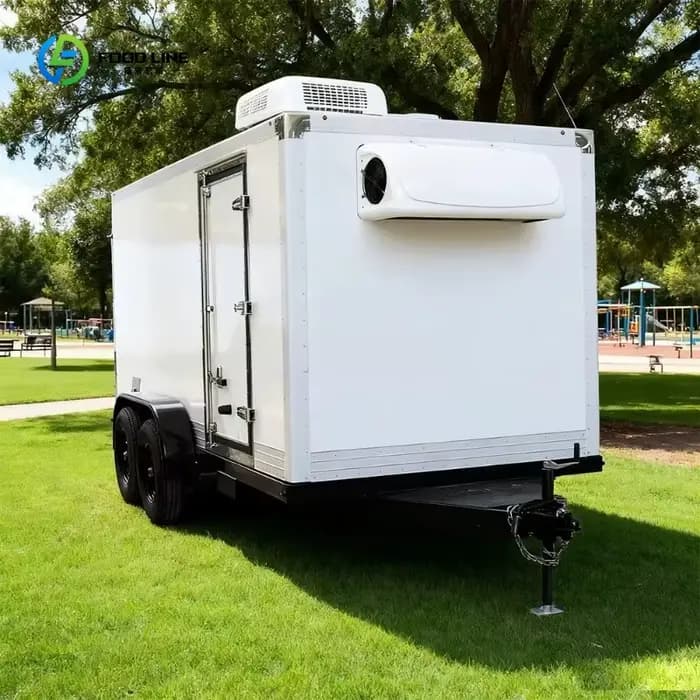 Remorque frigorifique mobile professionnelle pour le stockage alimentaire, chambre froide pour diver