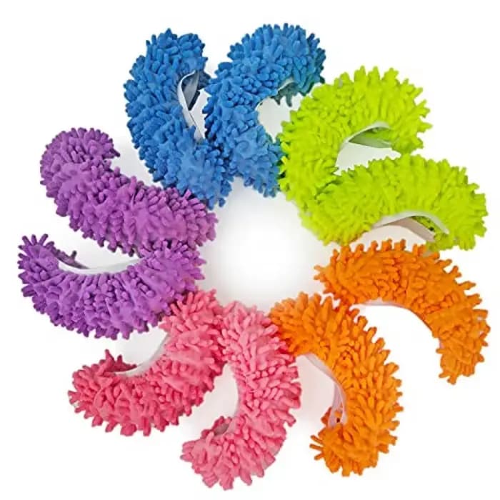 Pantoufles de vadrouille en microfibre réutilisables, vadrouille anti-poussière lavable pour le nett