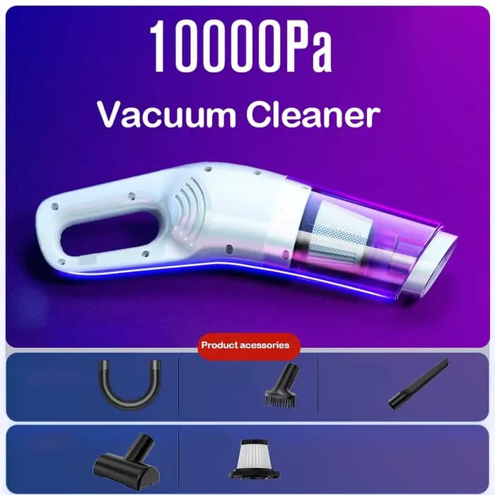 Aspirateur à main 6500P, aspiration puissante, surface LED, aspirateur multifonctionnel sans fil pou
