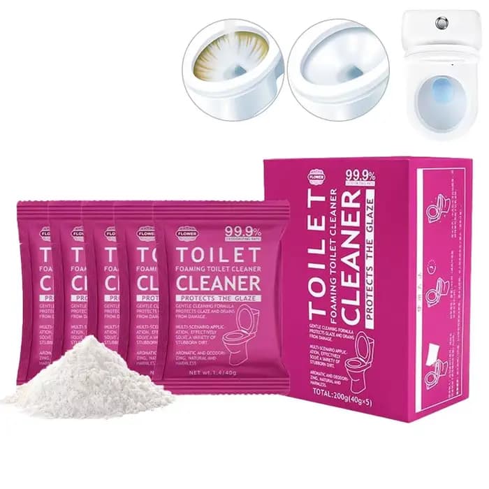 Nettoyant WC Moussant Anti-Calcaire Sans Contact Fizzclean – Poudre Nettoyante pour Toilettes