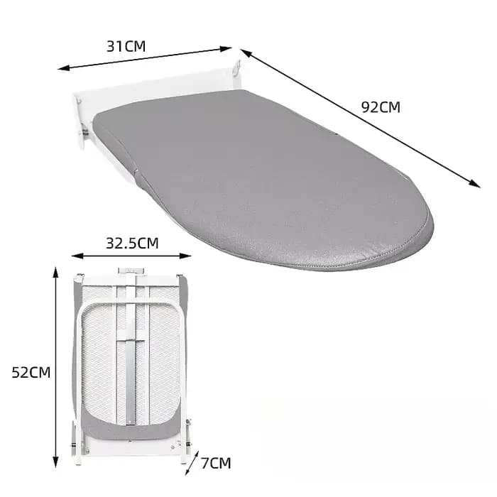 Planche à repasser murale pliable et peu encombrante, planche de presse robuste pour vêtements ménag