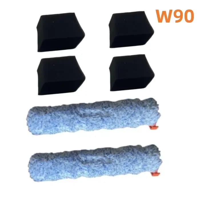 Accessoires de rechange pour aspirateur ILIFE W90, 2 brosses à rouleau et 4 filtres éponge, pièces d