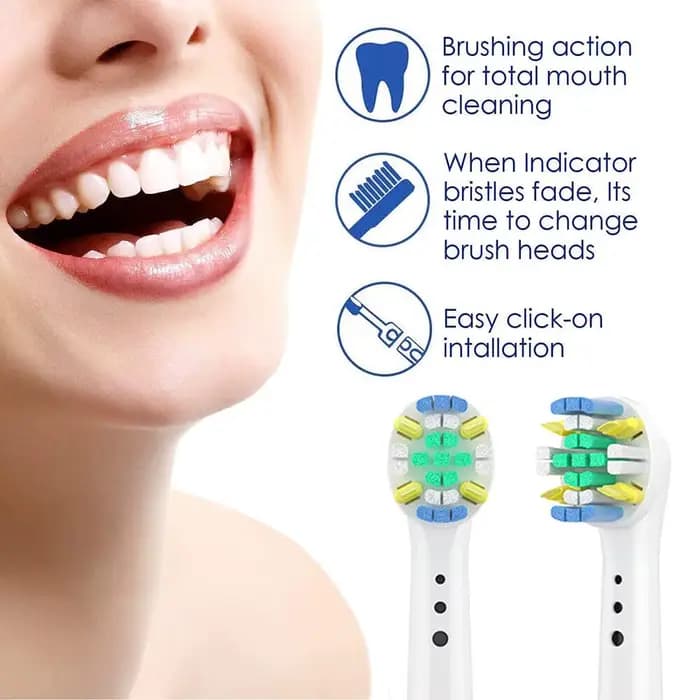 Têtes de brosse de rechange pour modèles de brosse à dents Oral b Braun Floss Action Pro7000 Pro 100