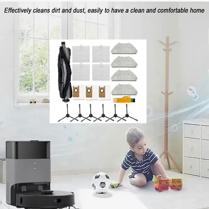 Kit d'accessoires WCS-19 pièces pour aspirateur Robot AIRROBO T20 +: brosse principale, sac à poussi